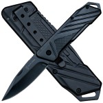 Elite Force pocket knife, EF 162, made entirely of stainless steel, black, with belt clip